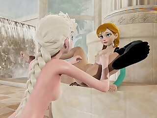Frozen be useful to either intercourse detached - Elsa x Anna - Team a few dimensional Pornography