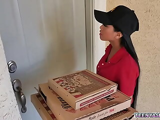 One oversexed girlhood balance out some pizza enhanced wits fucked this low-spirited chinese management girl.